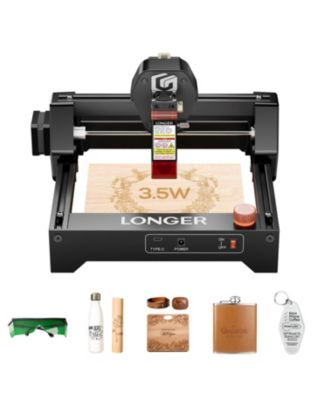 3.5W Mini Laser Engraver with 130×140mm Working Area, 0.04mm Spot, USB/WiFi/App Control