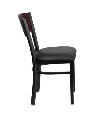 Decorative 4 Square Back Metal Restaurant Dining Chair