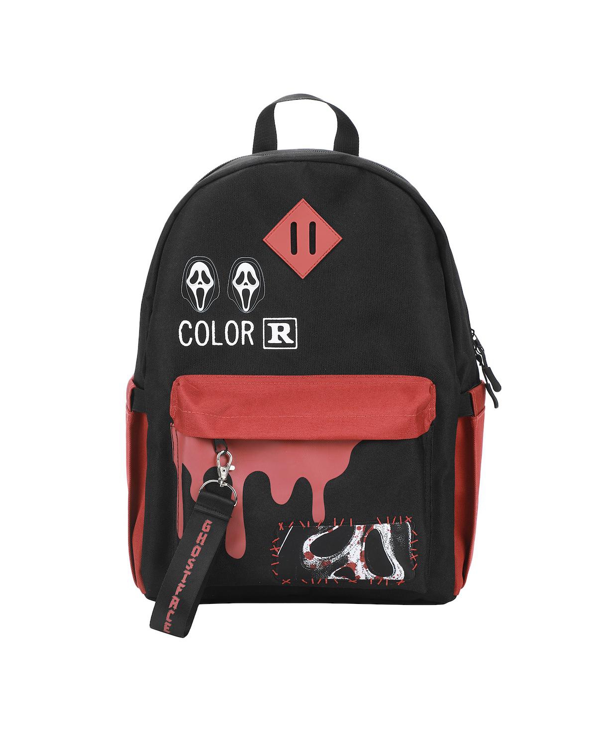 Ghostface Masks & Blood Drip Adult Backpack - Black, red  white