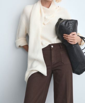 Women's Pockets Wide-Leg Jeans