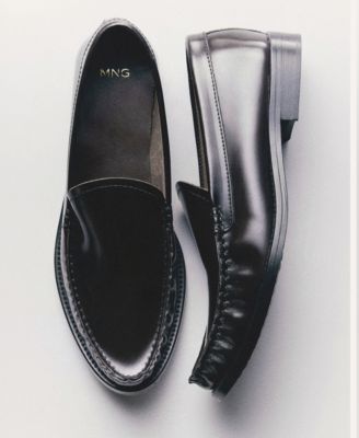 Women's Gathered Leather Moccasin