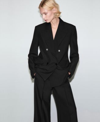 Women's Wool-Blend Suit Pants