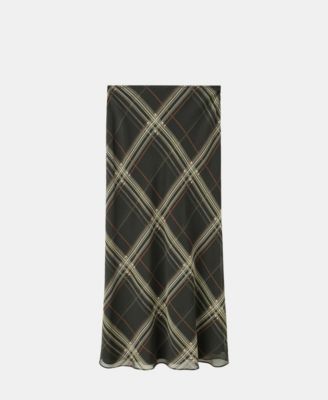 Women's Checked Long Skirt