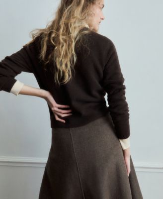 Women's V-Neck Knitted Cardigan Sweater