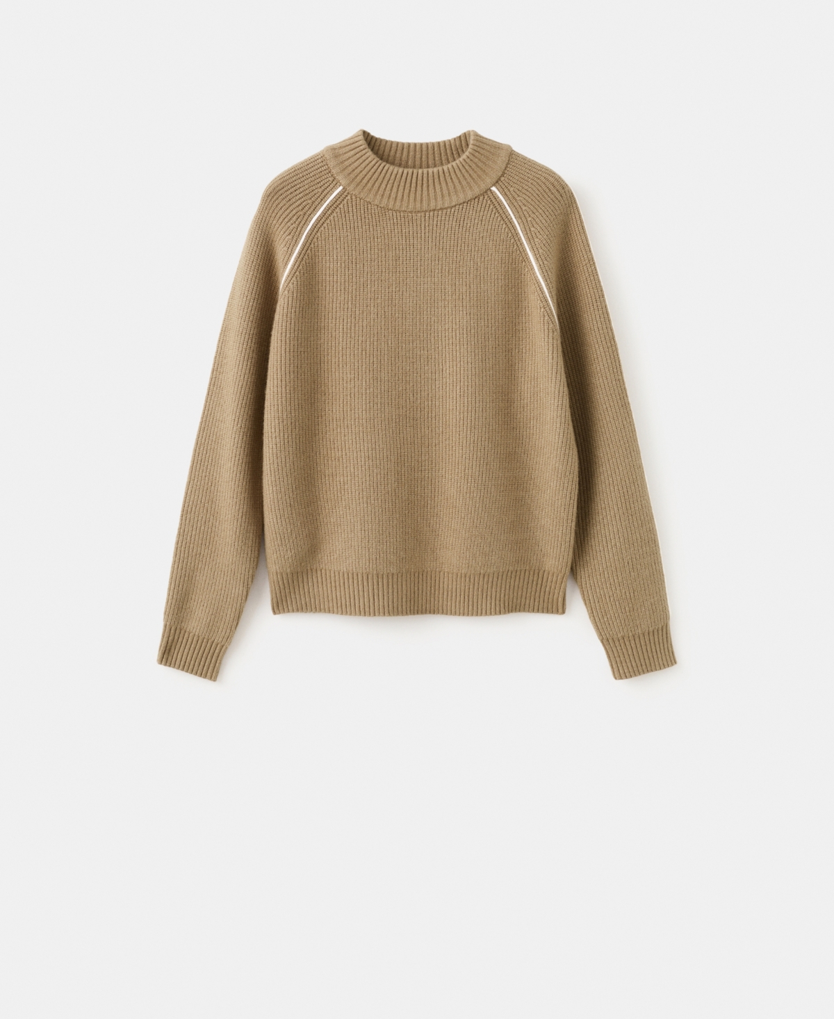 Mango Women's Contrasting Stripes and Perkins Collar Sweater