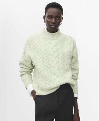 Women's Perkins Neck Braided Sweater