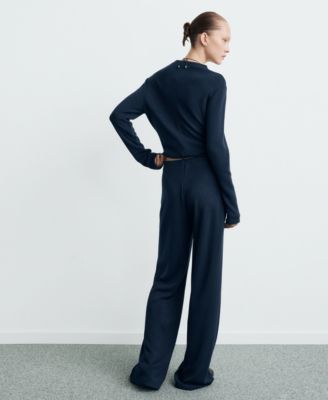 Women's Elastic Waist Straight-Fit Pants