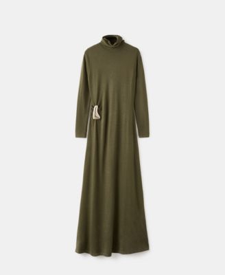 Women's Brooch Turtleneck Knitted Dress