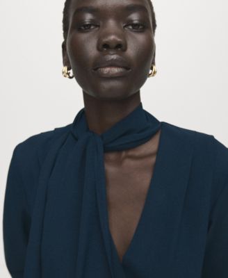 Women's Foulard Draped Dress