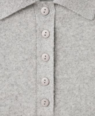 Women's Long-Sleeved Polo-Neck Sweater