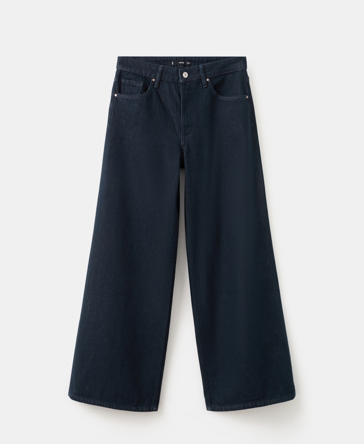 Mango Women's High-Rise Wide Leg Rinse-Wash Jeans