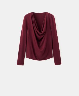 Women's Draped-Neck Sweater
