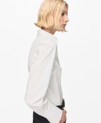Women's Slim-Fit Poplin Shirt
