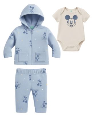 Baby Boys' Mickey Mouse Jacket, Bodysuit & Pants, 3-Piece Set