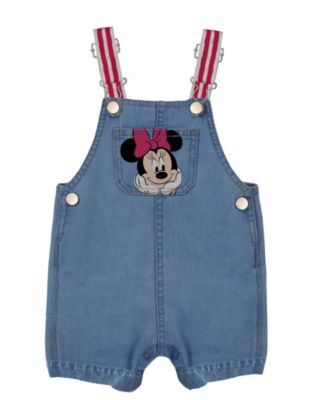 Baby Girls' Minnie Mouse Bodysuit & Shortall, 2-Piece Set