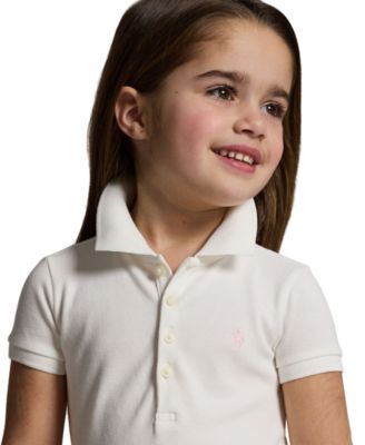 Toddler and Little Girls  Cotton Mesh Stretch Shortsleeve  Polo Dress