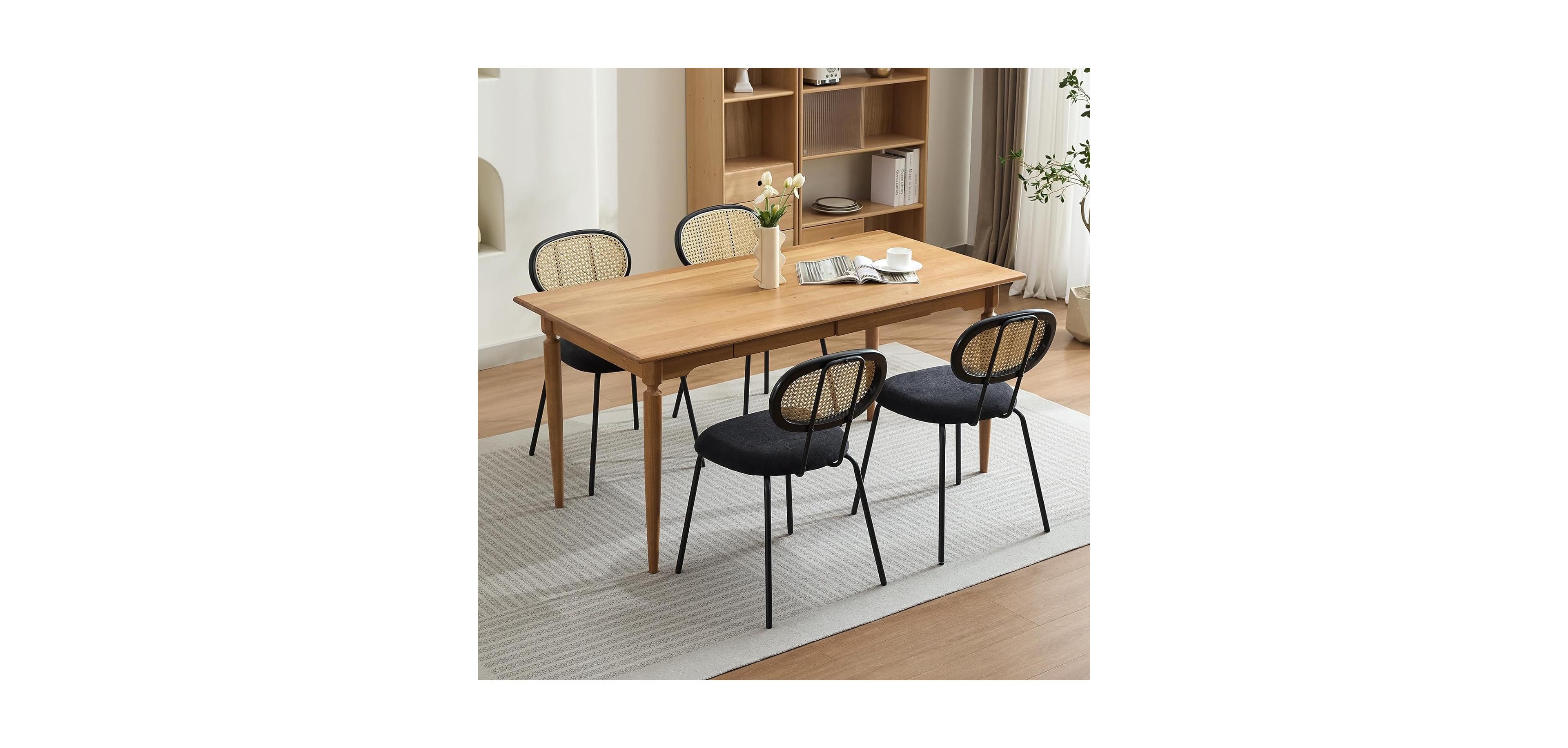 gaomon Mid Century Rattan Dining Chairs Set