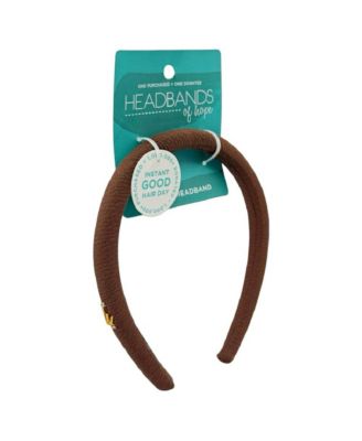 Women's Classic Padded Thin Headband  - Dark Brown