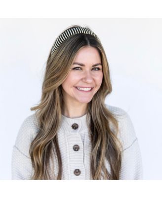 Women's Classic Padded Rope Headband - Black Ivory