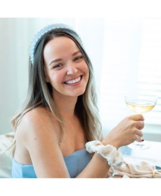 Women's Tweed Scrunchie Set of 3 - Sequin Pearls