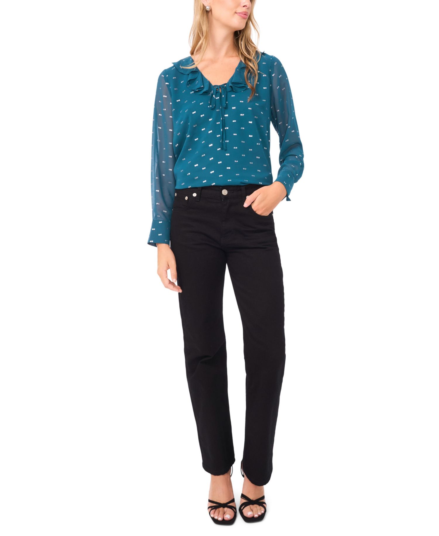 Women's Long-Sleeve V-Neck Top