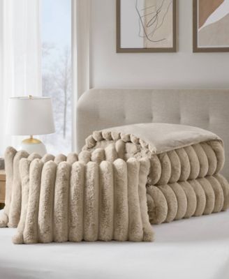 Jasmine Faux Fur Reverse to Velvet 3-Pc. Comforter Set, Full/Queen