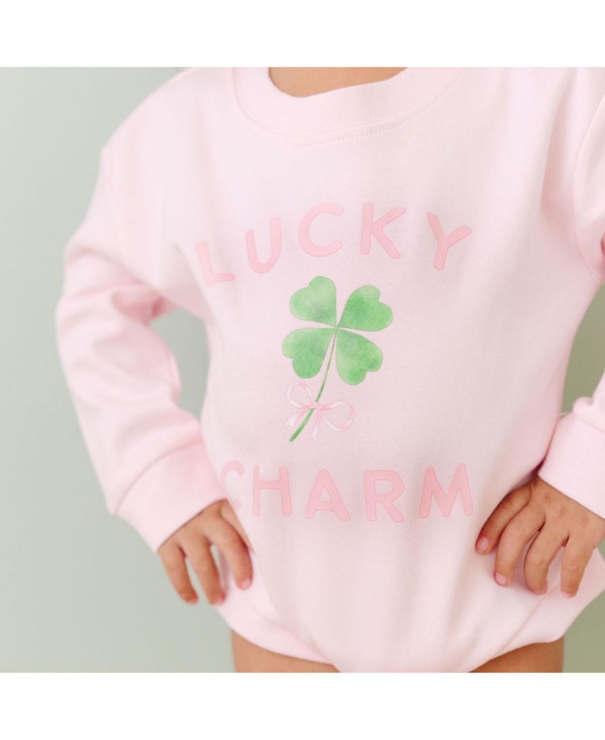 Sweet Wink Baby Girls Lucky Charm St. Patrick's Day Long Sleeve Romper