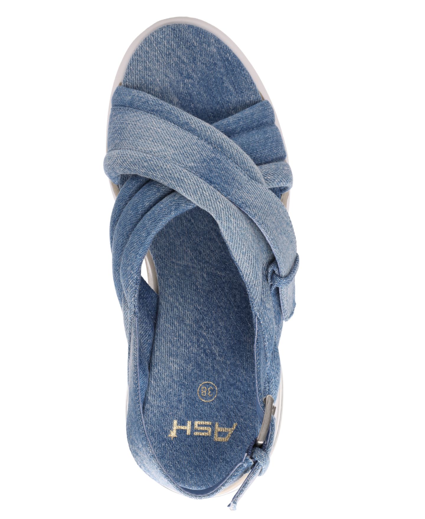 Женские сандалии ASH Delia Round Toe Wedge, цвет: Тёмный синий — фото 4