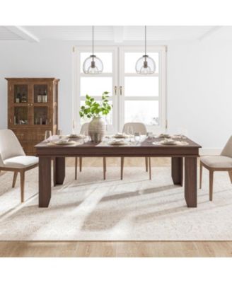 Kitchen Table Farmhouse Dining Table for 6-8 People 71in Long Brown Kitchen Tables