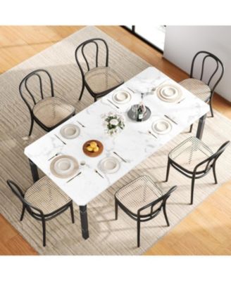 Kitchen Table 79 inch Large Industrial Dining Room Table for Dining Room, Home Office, Living Room
