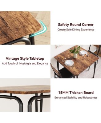 Kitchen Table WhizMax 3 Piece Kitchen and Dining Room Sets for Dining Room, Home Office, Living Room