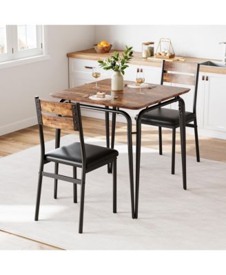 Kitchen Table WhizMax 3 Piece Kitchen and Dining Room Sets for Dining Room, Home Office, Living Room