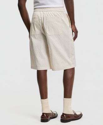 Men's Relaxed-Fit Crinkle Stripe Shorts