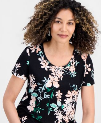 Petite Reve Garden Short-Sleeve Top