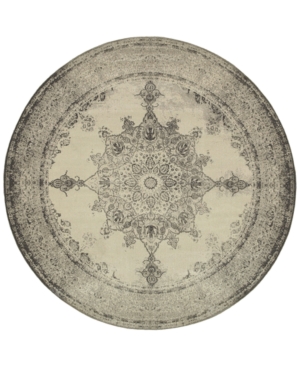 Jhb Design Tidewater Medallion Ivory/Grey 7'10in Round Rug