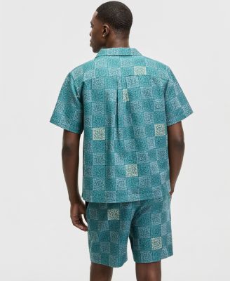 Men's Relaxed-Fit Checker Short-Sleeve Shirt