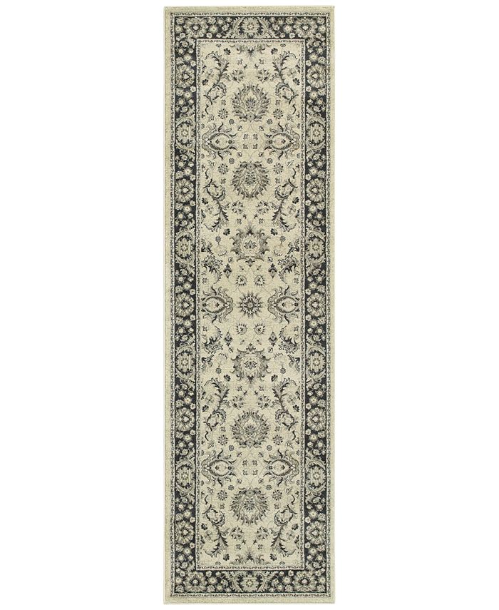 JHB Design Tidewater Pira Ivory/Navy Area Rugs Macy's