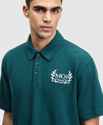 Men's Relaxed-Fit Textured Polo Shirt