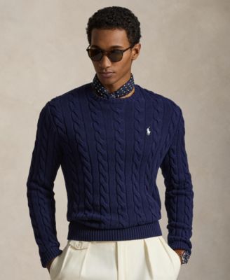 Men's Cable-Knit Cotton Sweater