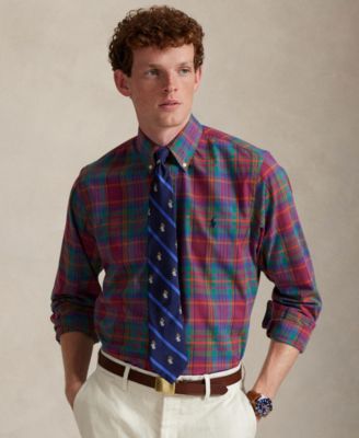 Men's Classic-Fit Plaid Performance Shirt