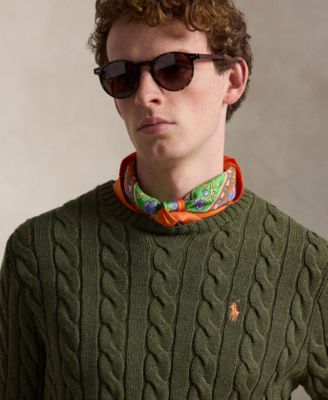Men's Cable-Knit Cotton Sweater