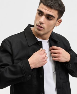 Men's Relaxed-Fit Twill Shirt Jacket