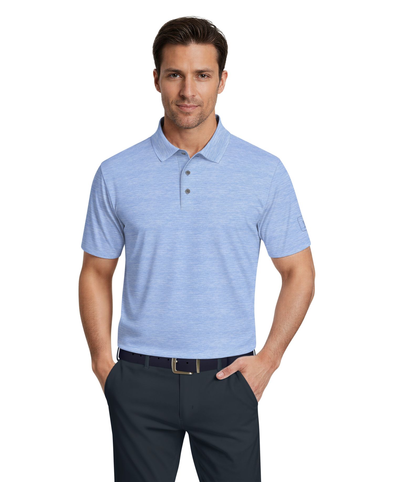 Men's Short-Sleeve Airflux Heather Golf Polo Shirt