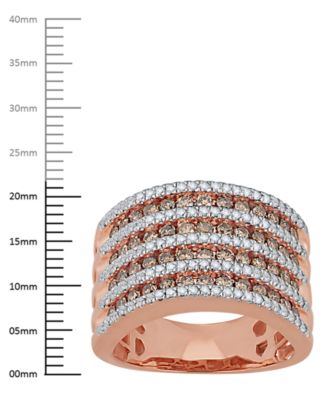 Diamond Multi-Row Band Ring (1-1/2 ct. t.w.) in 14k Rose Gold