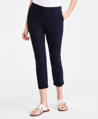 Jeans Women's Montauk Solid Cuffed Chino Pants