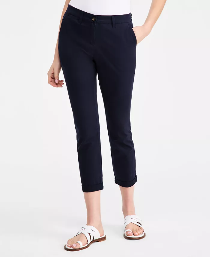 Women's Montauk Solid Cuffed Chino Pants - thumbnail 7