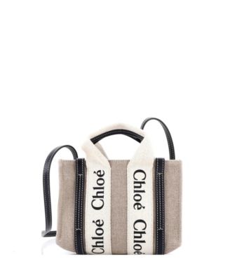 Mini Woody Convertible Tote Canvas with Leather