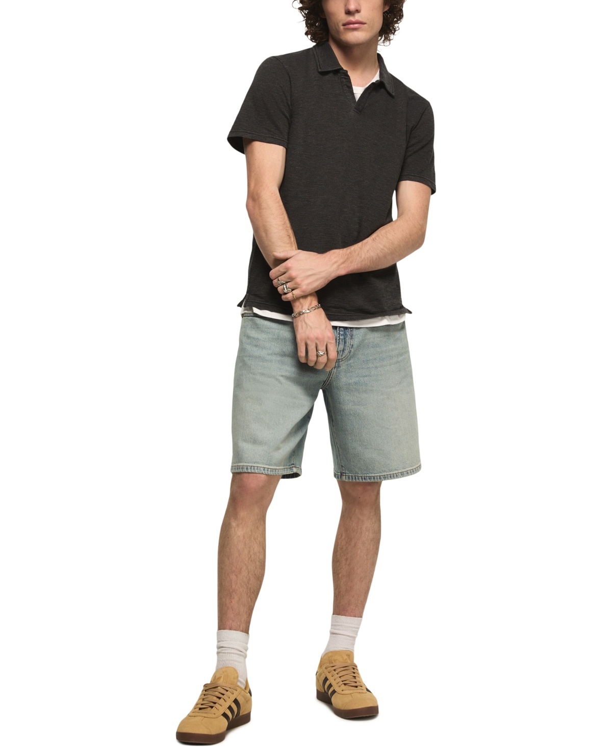 Lucky Brand Men's Jacquard Short-Sleeve Shirt