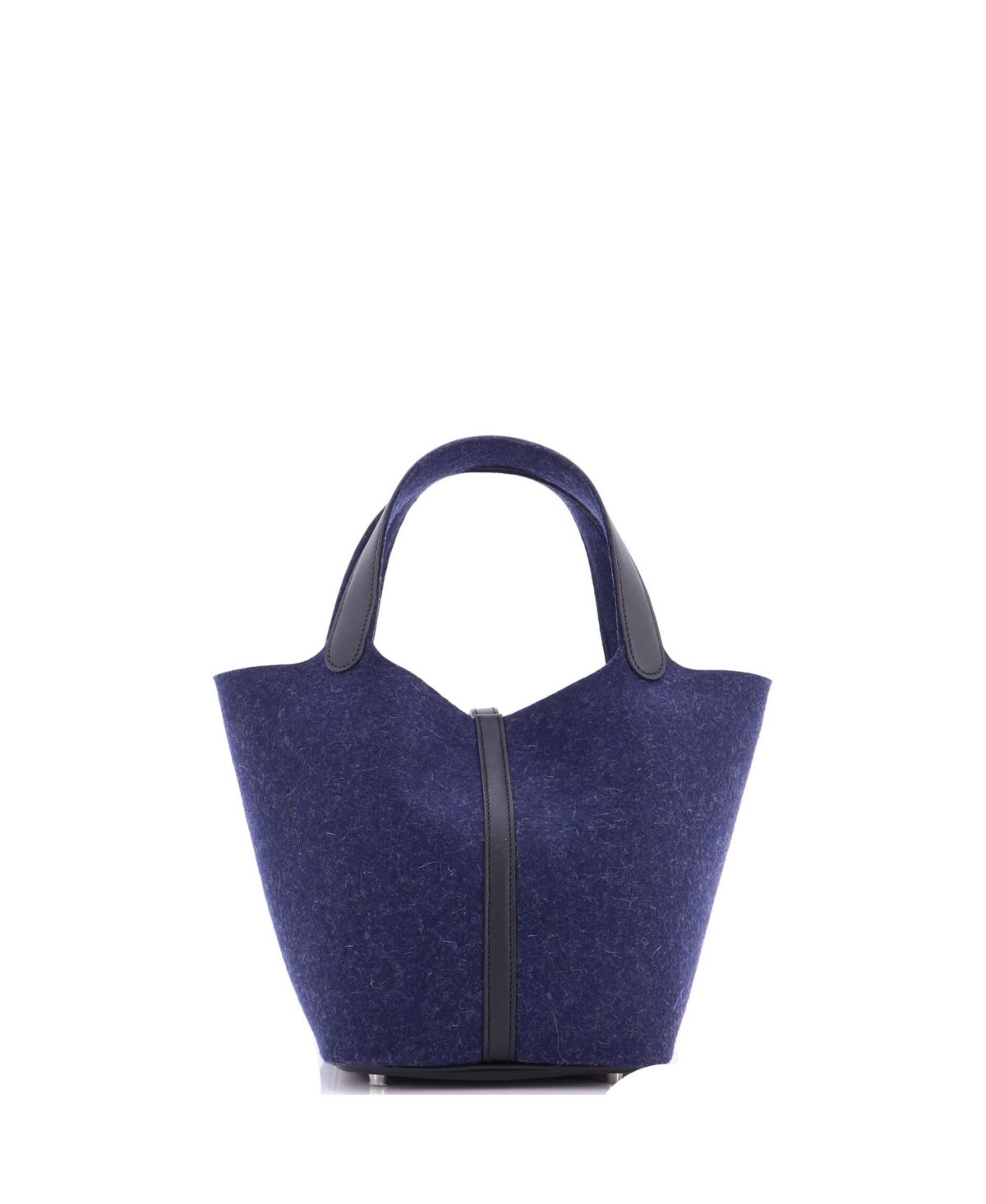 Pre-Owned HERMES Mm Picotin Lock Bag Felt with Leather