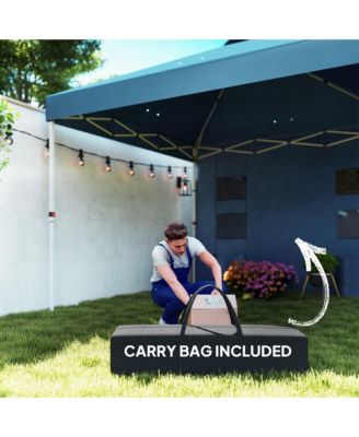 10' x 10' Pop Up Canopy Tent with Sidewall, UPF50+, Sea